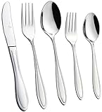 [60-Piece] Royal 60-Piece Flatware Set, 18/10 Stainless Steel, Mirror Polished Luxury Design, Restaurant & Hotel Quality, Cutlery Service for 12