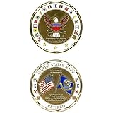 U.S. NAVY RETIRED Challenge Coin-Eagle Crest 2296