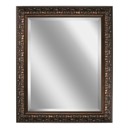 Head west bronze ornate mirror, 28-1/2 by 34-1/2-inch