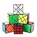 Roxenda Speed Cubes, [6 Pack] Speed Cube Set - Skew Axis Windmill Fisher Ivy 3x3x3 Speed Cube Smooth Magic Cubes Puzzles Collection