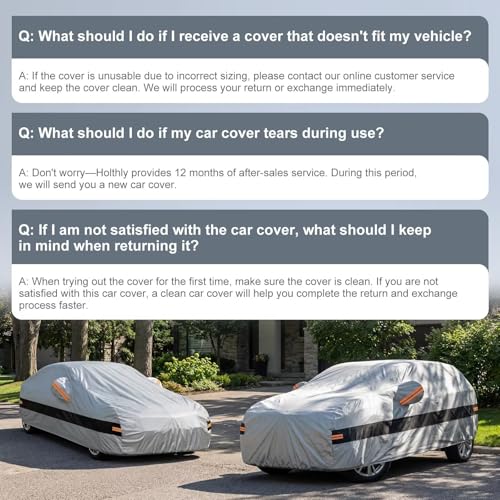 Holthly SUV Car Cover Fit for BMW X3 E83/F25/G01/G45/G48 (2003-2026) 10 Layers Full Canvas 100% Waterproof Car Cover Car Cover Protection