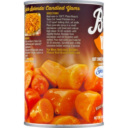 Bruce's Yams, Sweet Potatoes Sweetened with Splenda, 40 oz. can (2 Pack)