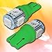Zone Tech T10 5-SMD LED Bulb - 10-Piece Premium Quality Bright Green 8-SMD 194 168 2825 T10 5-SMD LED Car Lights Bulb
