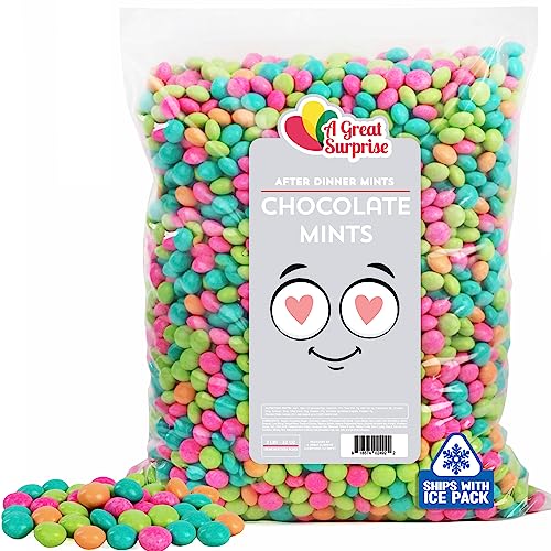 Chocolate Mint Candies 2 LB Pastel Chocolate Coated Candy Gourmet