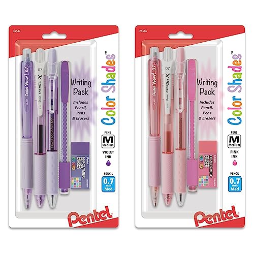 Pentel Color Shades Writing Pack - Pastel Violet (BLBKALZBPV) & Color ...