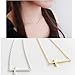 Ghome Sideways Cross Necklace 18k Gold Plated Stainless Steel Simple Small Cross Pendant From Offer Silver or Gold Color 18 Inches for Women Girls with Gift Box