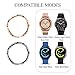 EZCO Bezel Ring Compatible with Samsung Galaxy Watch 42mm / Galaxy Sport, Stainless Steel Bezel Styling Loop Adhesive Cover Protector Anti Scratch for Galaxy Watch 42mm SM-R800