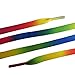 YFINE 47.2 inches(120CM)Length Gradient Rainbow Color Flat Shoelaces for Shoes Sneakers-2 Pair