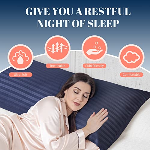 Cosybay Full Body Pillow Insert with White Pillowcase Fluffy Long Bed