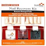 Nail Tek New Restore Damaged Nails Kit, Intensive Therapy II 0.5 fl oz, Foundation II 0.5 fl oz and Renew  0.5 fl oz