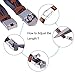 Zhenhui Handmade Vintage Mens Womens Leather Wrap Wrist Band Brown Black Bracelets with Stainless Steel Clasp Pack of 2 Pcs