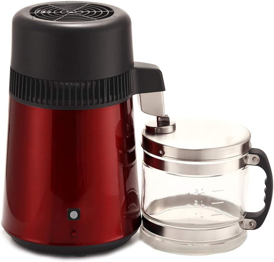 ECOWORTHY Home Water Distiller Stainless Steel 4 Litre with Glass