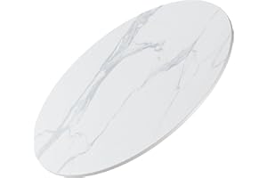 SSTBLEV Ø31 Sintered Stone White Table Top for Dining Table Top, Replacement Table Top, Durable Tabletop for Home Office, Indoor/Outdoor All-Season Pub Table