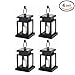 Falove 4PACK Vintage Waterproof Outdoor Solar Powered Twinkle Warm White LED Candle Light, Garden Decoration Umbrella Tree Lantern Hanging Lamp
