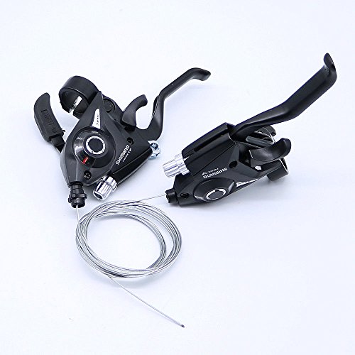 Sososhoot ST-EF51 Set 3 x 7 Shifter/Brake Lever with Gear Shift Cable (21 Speed) Black V-Brake