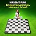 Get Out! | Giant Checkers Board Outdoor Games for Family – 9x9’ Ft Plastic Checkers Rug, Big Checker Board Checkers Mat