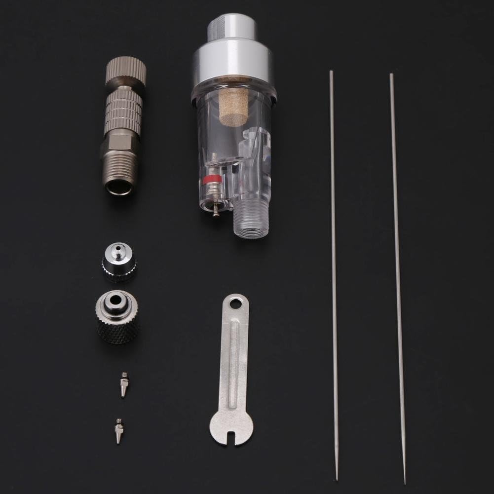 Airbrush Kit G-186K Set Multi Purpose Dual Action Feed Airbrush Kit with 0.2mm 0.3mm 0.5mm Tip for Spray Auto Graphics Art Crafts Painting Tools - Image 5