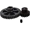 Treehobby Metal Diff Main Gear 38T & Motor Pinion Gear 17T for RC 1/18 WLtoys A949 A959 A969 A979 K929 RC Car Buggy Upgrade Parts
