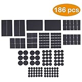 DigHealth Non Slip Furniture Pads - Heavy Duty Adhesive Rubber Furniture Pads to Protect Hardwood Floors-Best Chair Leg Covers and Tiled, Laminate - Large Pack of 186 PCs and Assorted Sizes