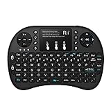 Rii i8+ 2.4GHz Mini Wireless Keyboard with Touchpad Mouse, LED Backlit, Rechargable Li-ion Battery (Updated 2017,Backlit)