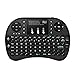 Rii i8+ 2.4GHz Mini Wireless Keyboard with Touchpad Mouse, LED Backlit, Rechargable Li-ion Battery (Updated 2017,Backlit)