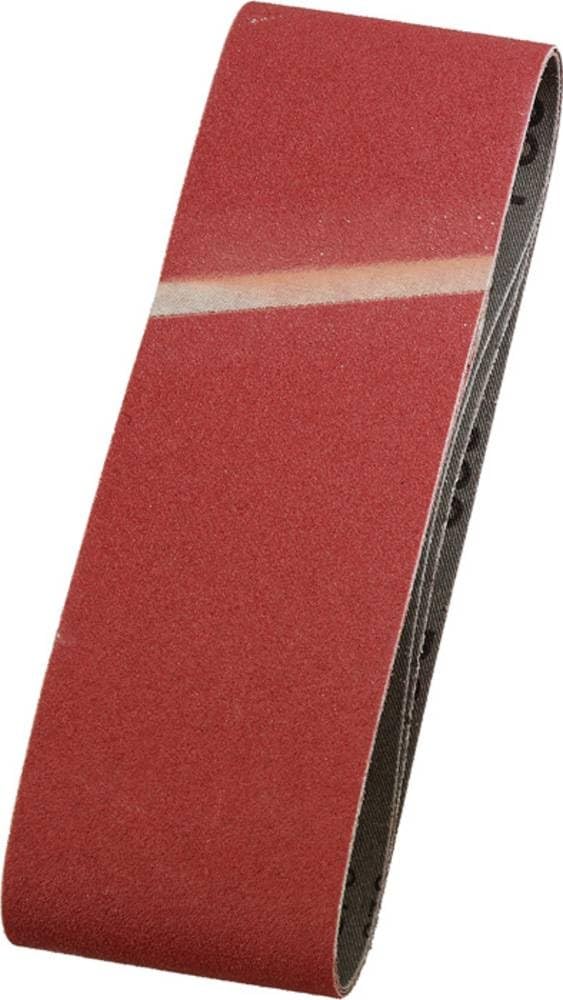 kwb Abrasive Belts 75X510 Mm Made Of High-Grade Corundum With Grit Size 100, Special Gluing and Flexible Cotton Fabric for Coarse Sanding Of Wood and Metal