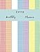 2019 Monthly Planner: Schedule Organizer Beautiful Lovely Colorful line background theme vector art by Victoria Mann