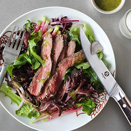 BOKASHI STEEL Set of 4 Serrated Steak Knives KASAI Series Vacuum Treated 5" Pricepulse