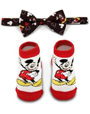 Baby Boys' Mickey Mouse Dress Bowtie and Terry Booties Gift Set