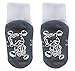 RATIVE Non Skid Anti Slip Crew Socks With Grips For Baby Infant Toddlers Kids Boys (US, Age, 3 Years, 5 Years, 6-Pairs/white-grey)