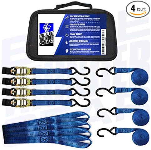 Save 60 Discount Blue Thunder Gear Ratchet Tie Down Straps Truck Or Trailer Hauling Moving Furniture Kayak Motorcycle Etc 4 Straps 4 Ratchet Sets Plus Carrying Case Discounts And More Www Flexiforce Com