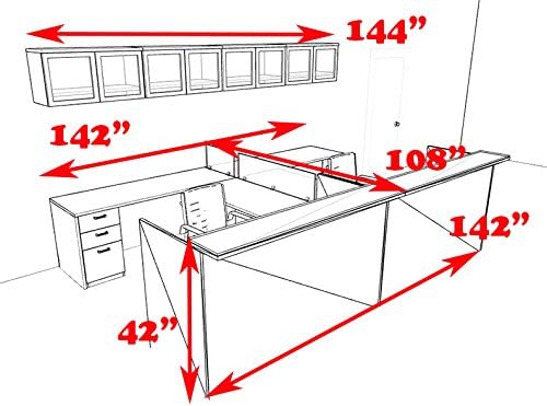 Amazon Com 12pc 12 Feet U Shaped Glass Counter Reception Desk
