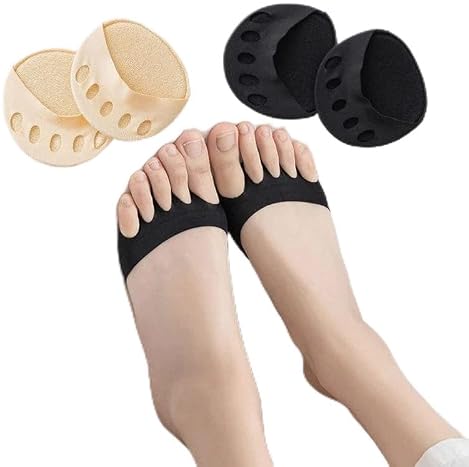 4 Pairs Non-Slip Toe Covers For Women – Invisible No-Show Socks For Clogs, Flats & Heels