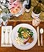 Parsley Vine 60 Pieces Gold Plastic Plates, Plastic Dinnerware Set, Premium Heavy Duty Gold Disposable Plastic Plates