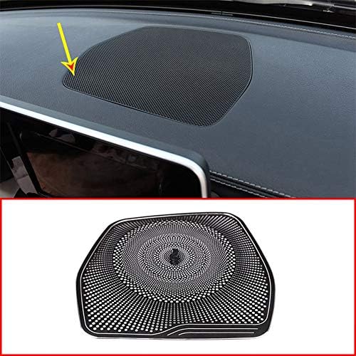 Interior Auto Vehicle Accessory, for LHD C Class W205 C180 C200 C260 LHD GLC Class X253, Dashboard Speaker Cover Trim 304 Stainless Steel Black