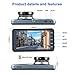 Dash Cam Car Dashboard Camera - Full HD 1080p Car Dashboard Camera，4“IPS Screen Dual Wide Angle Lens Car Dash Cam，G-Sensor，Cycle Recording，WDR，Parking Monitoring，Motion Detection (Silver Upgrade)