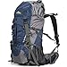 Loowoko 50L Hiking Backpack, Waterproof Camping Essentials Bag with Rain Cover, 45+5 Liter Lightweight Backpacking Back Pack