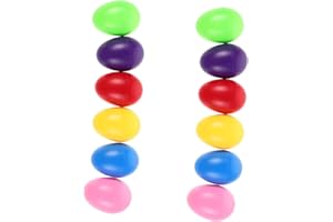 BESPORTBLE 12pcs Plastic Egg Shakers Musical Instruments for Toddlers Colorful Kids Percussion Random Color