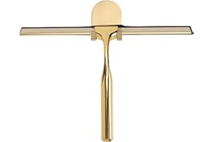 Focket Shower Squeegee, Stainless Steel Construction with Ergonomic Nonslip Handle for Glass Doors, Bathroom Tile and Window 