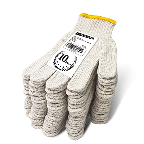 Evridwear Cotton Work Gloves Light-duty String Knit BBQ Glove