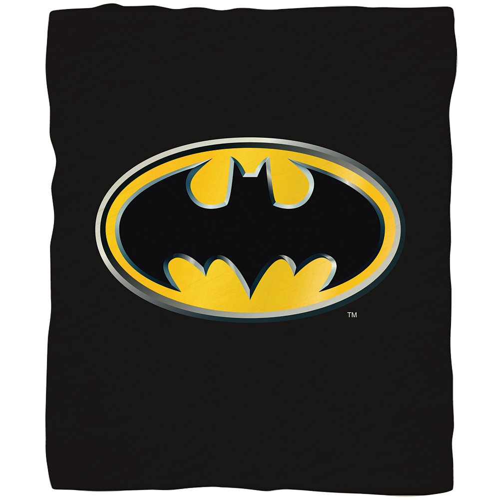 Batman Emblem Luxury Fleece Throw Blanket Sewn edge Super Soft