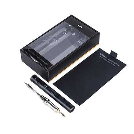 Fesjoy Lötkolben Set, Mini TS80 Smart Lötset Digitale Lötstation OLED-Anzeige USB-Typ-C-Schnittstelle Lötenstift Eingebauter 