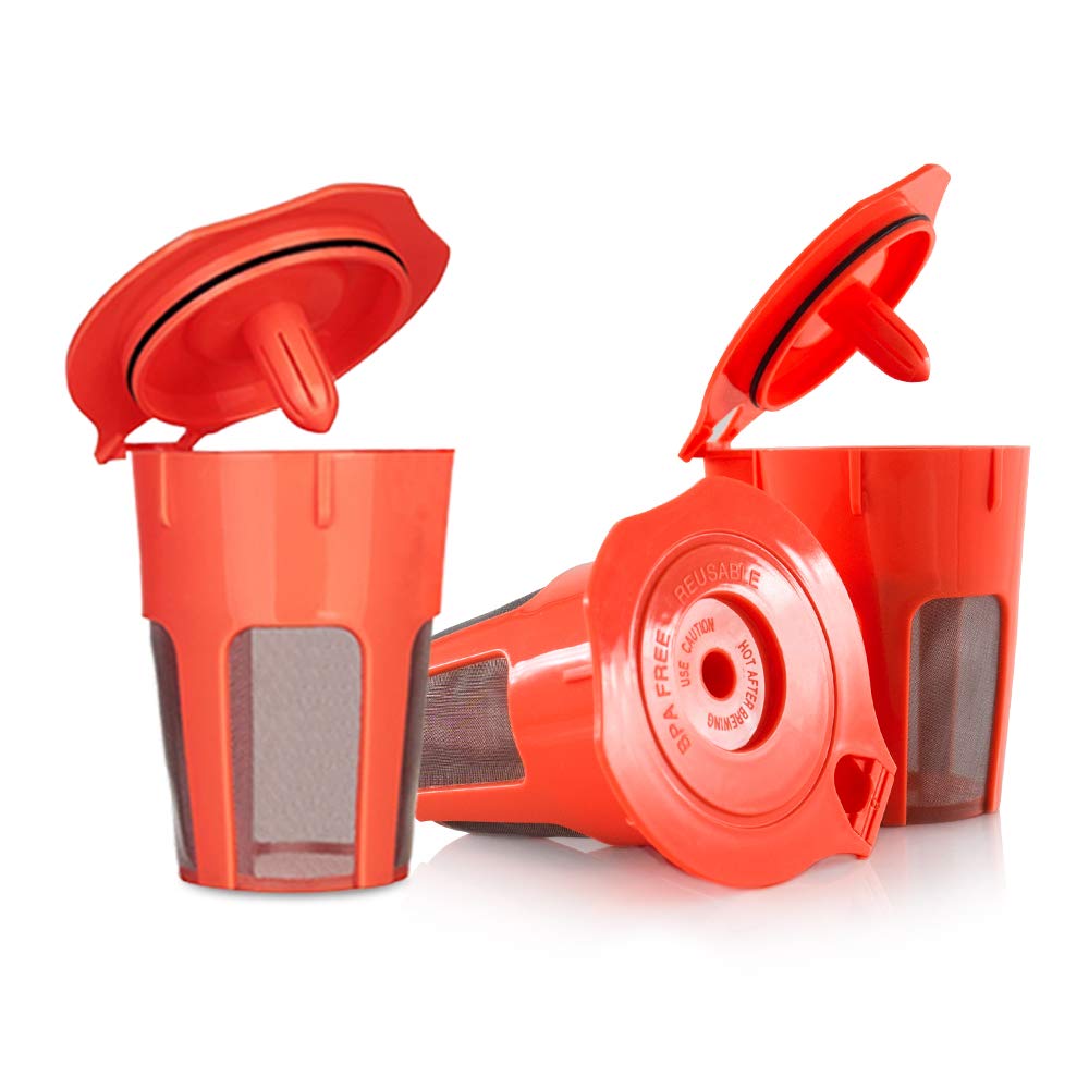 3 Pack Refillable K Carafe 2.0 Filter Coffee Capsule Reusable Coffee Filter for K 2.0, K200, K300, K400, K500