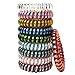 10 Pcs Colorful Spiral Hair Coils, No Crease Traceless Elastic Phone Cord Hair Ties for Women and Girls, Waterproof and Multicolor (Color B)