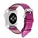 5 Colors for Apple Watch Bands 38mm and 42mm, Fullmosa Jan Calf Leather Replacement Band/Strap for Apple Watch Series 3, iWatch Series 3, Series 2, Series 1, Sport 2015 2016 2017, 42mm Rosy