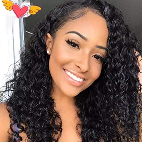 SUNMAY 7A 100% Human Hair Wigs Water Wave Brazilian Virgin Remy Hair Full Head Wig Natural Black for Women Machine Made with Glueless Adjustable Cap - 16 inch