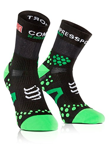 Compressport ProRacing Socks V2.1 - Run High Cut Black/Green T1