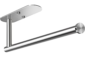 HUFEEOH Adhesive Paper Towel Holder Under Cabinet Wall Mount for Kitchen Paper Towel, Paper Towel Roll Rack for Bathroom Towe