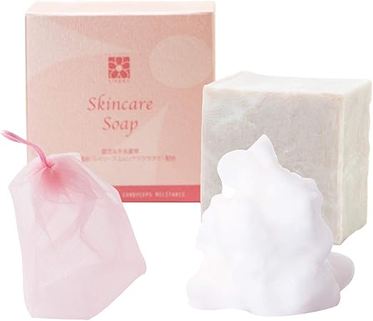 Amazon 霊芝 冬虫夏草の店 霊芝 冬虫夏草 スキンケアソープ 泡立てネットセット 80g 固形石鹸 洗顔石鹸 スキンケア エイジングケア 霊芝 冬虫夏草の店 洗顔せっけん 通販