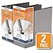 QuickFit PRO Heavy Duty Single Touch View Binder, D Ring, White, 2 Pack, 6 Inch